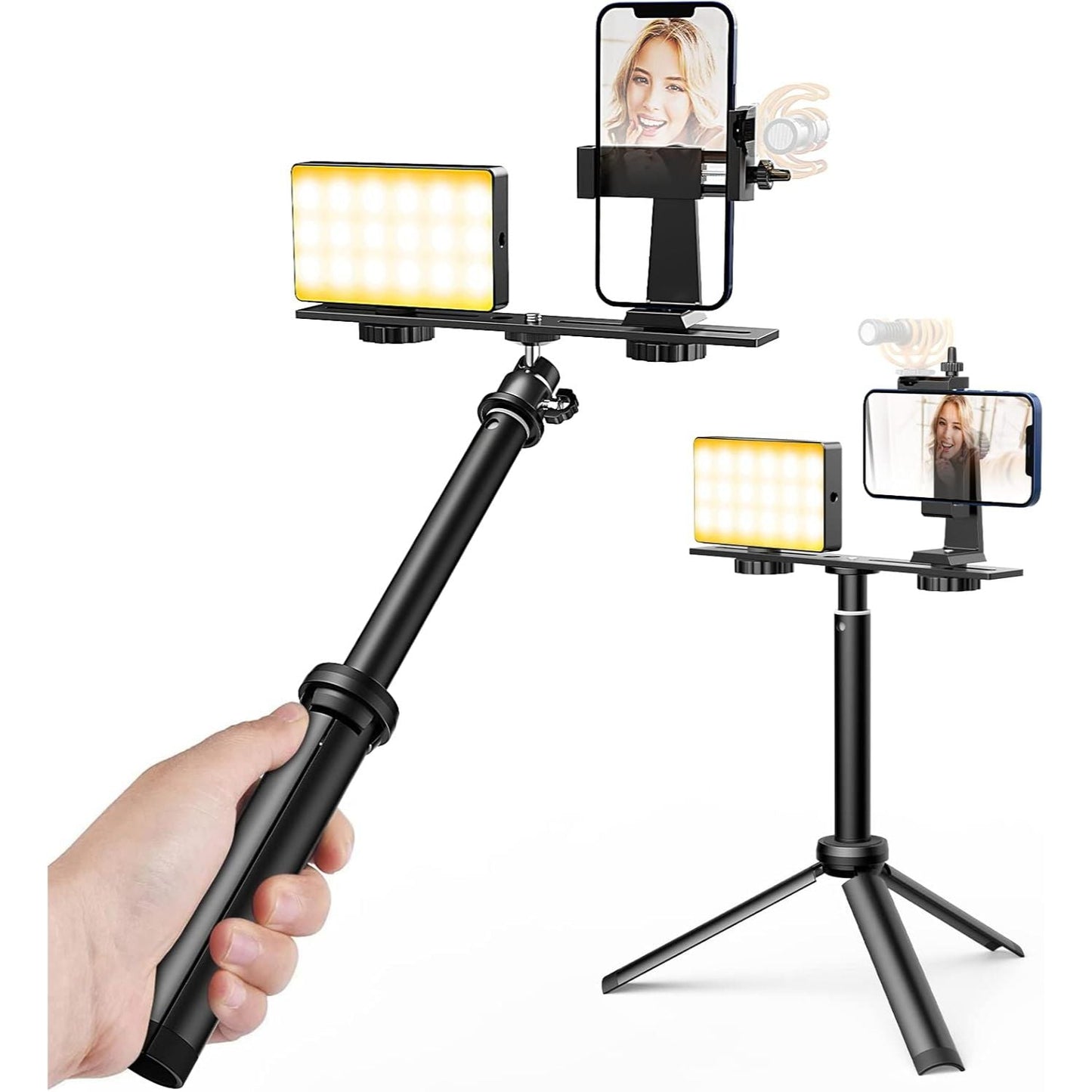 Video Light,Built-in 3000mAh Rechargeable Battery